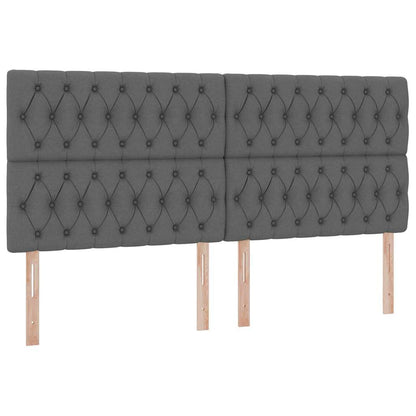 Opslag Bed Met Matras Polyester Donkergrijs 200 x 200 cm Geborduurd ontwerp
