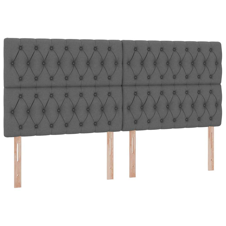 Opslag Bed Met Matras Polyester Donkergrijs 200 x 200 cm Geborduurd ontwerp