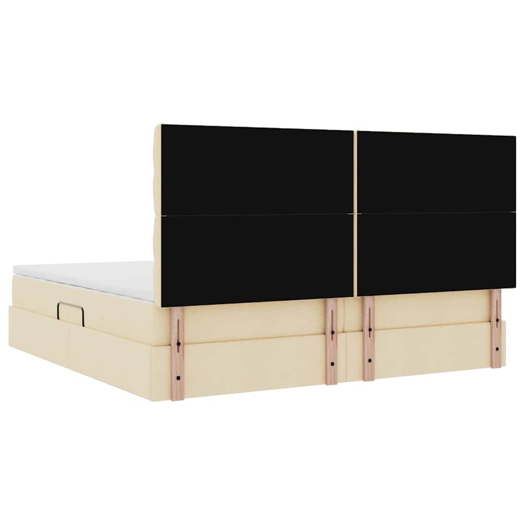 Opslag bed met matras met matras Crème 200 x 200 cm Polyester