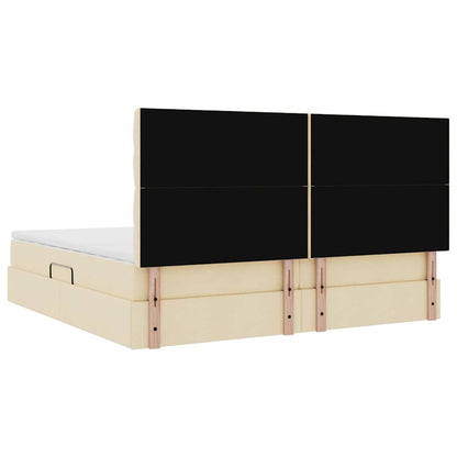 Opslag bed met matras met matras Crème 200 x 200 cm Polyester