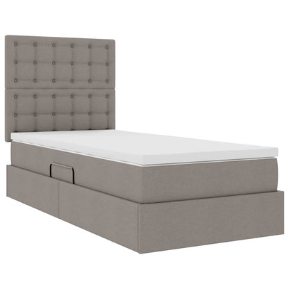 Opslag bed met matras met matras Taupe 90 x 190 cm Polyester