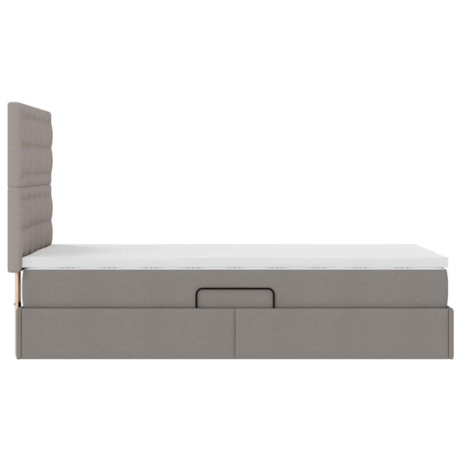 Opslag bed met matras met matras Taupe 90 x 190 cm Polyester