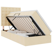 Opslag bed met matras met matras Crème 90 x 190 cm Polyester