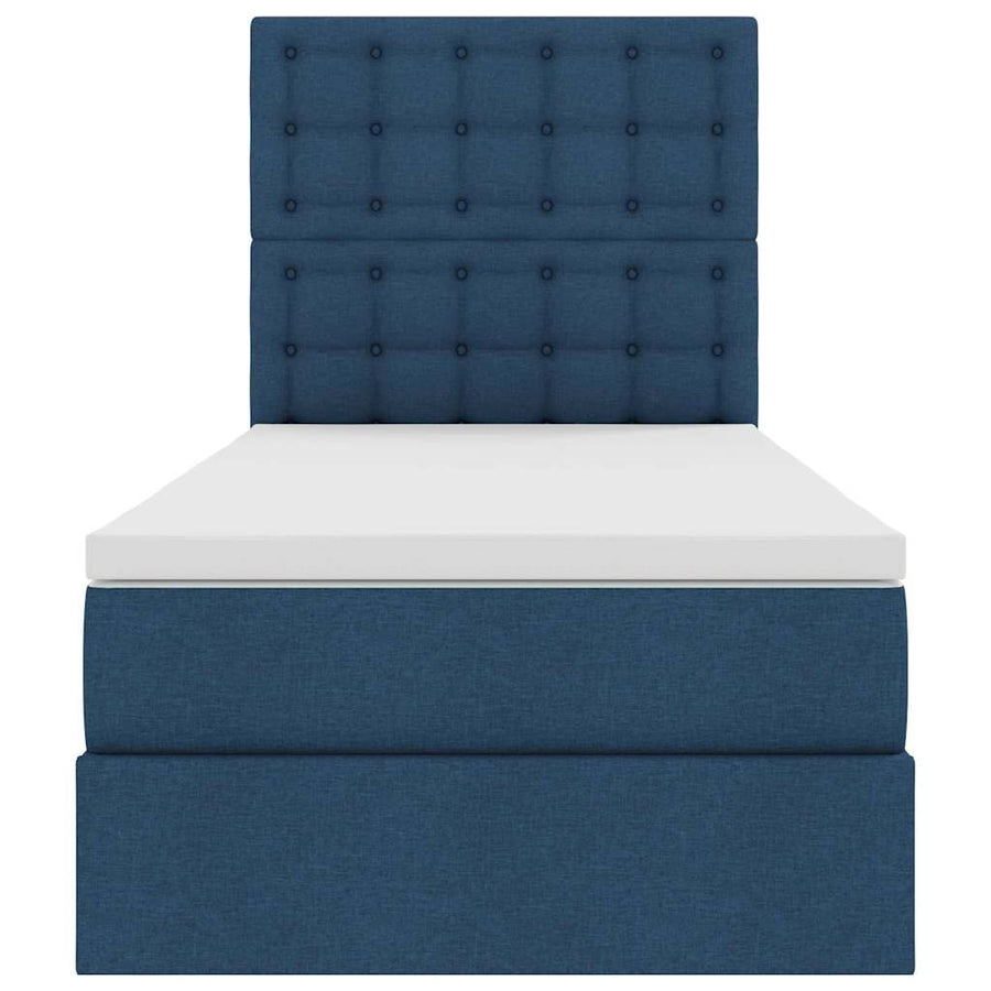 Opslag bed met matras met matras Blauw 90 x 190 cm Polyester