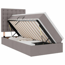 Opslag bed met matras met matras Taupe 90 x 200 cm Polyester