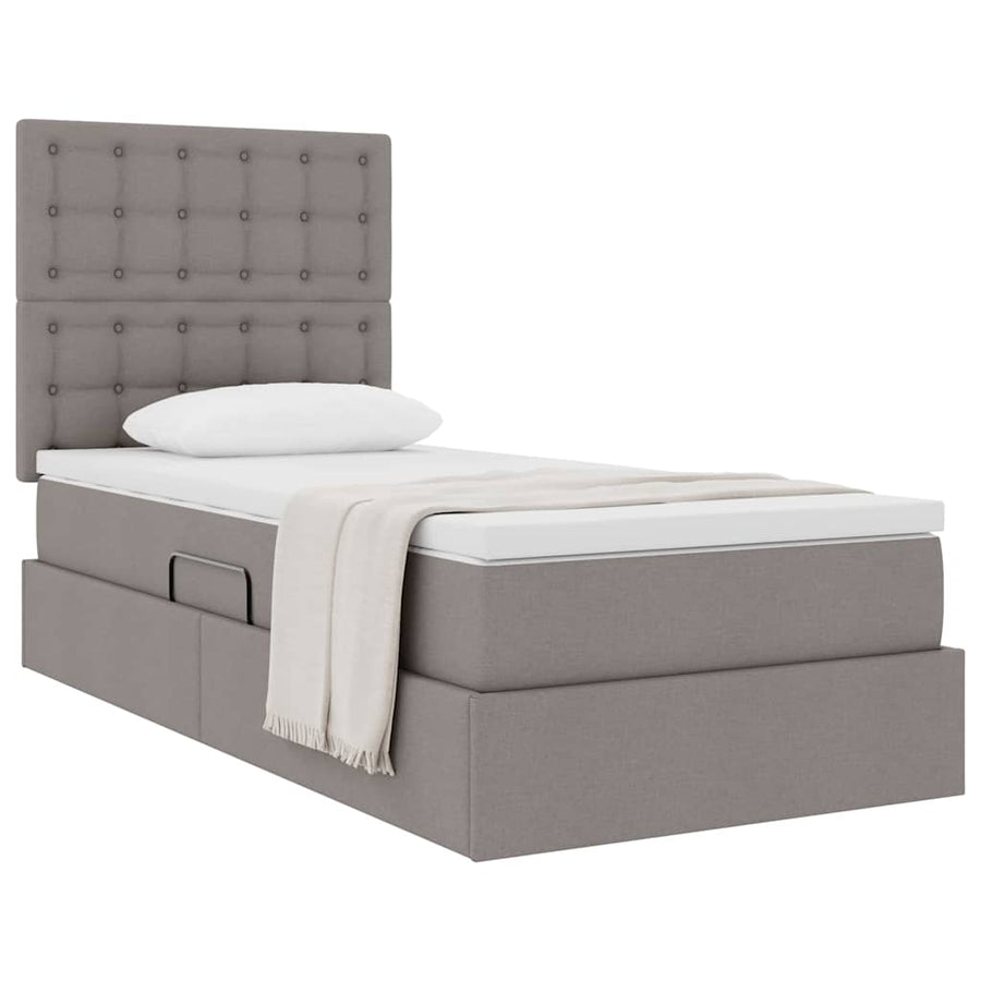 Opslag bed met matras met matras Taupe 100 x 200 cm Polyester