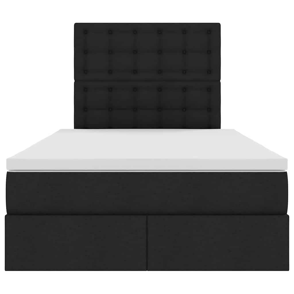 Opslag bed met matras met opslag Zwart 120 x 190 cm Nep Leer