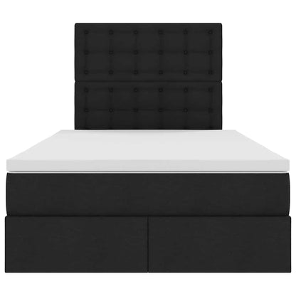 Opslag bed met matras met opslag Zwart 120 x 190 cm Nep Leer