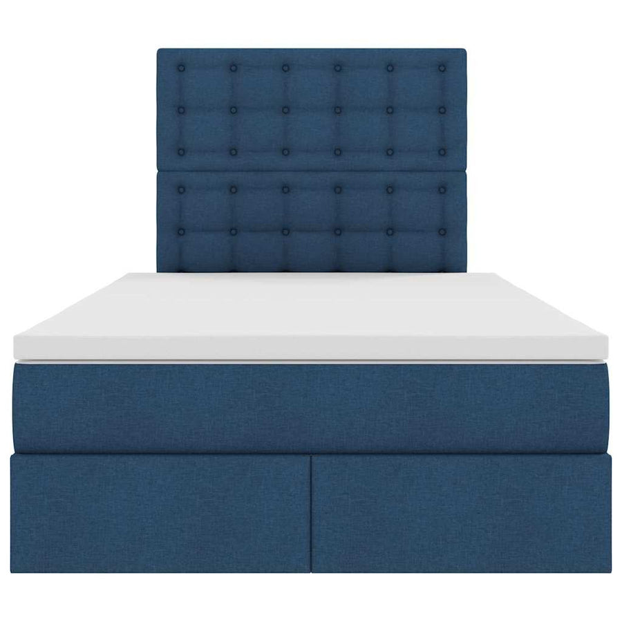 Opslag bed met matras met matras Blauw 120 x 190 cm Stof