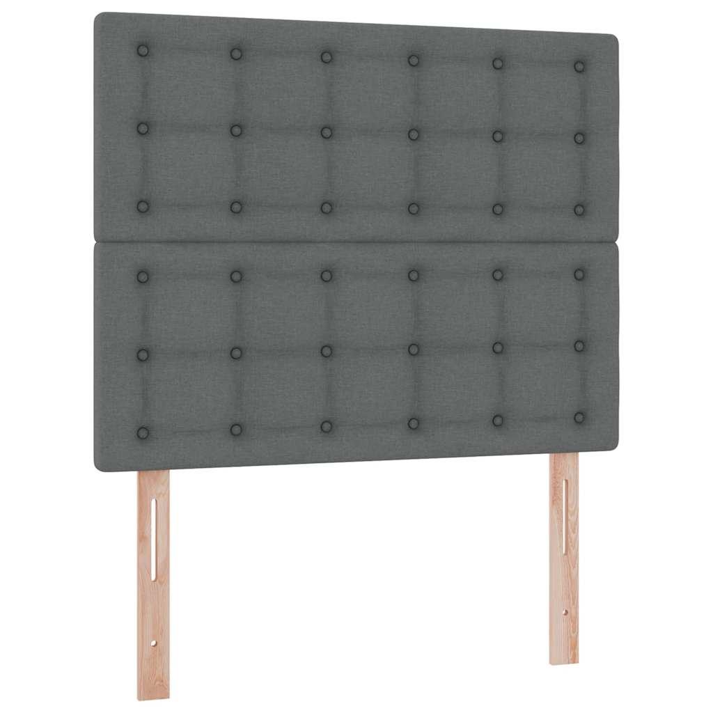 Opslag bed met matras Donkergrijs 120 x 200 cm Nep Leer