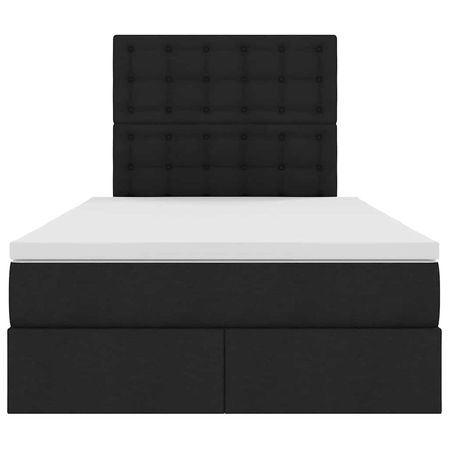 Opslag bed met matras met opslag Zwart 120 x 200 cm Nep Leer