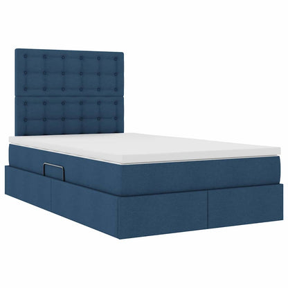 Opslag Bed Met Matras Met Matras Polyester Blauw 120 x 200 cm Knoppen