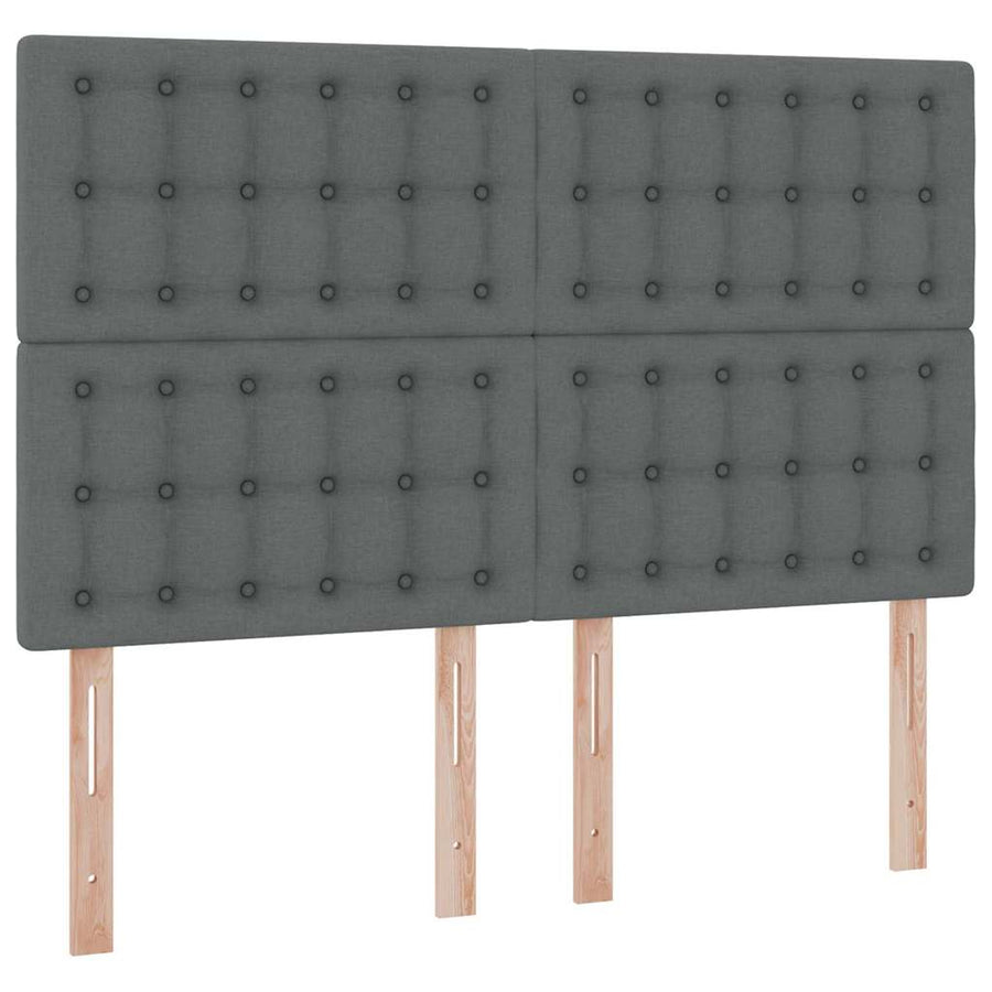 Opslag bed met matras Donkergrijs 140 x 190 cm Nep Leer