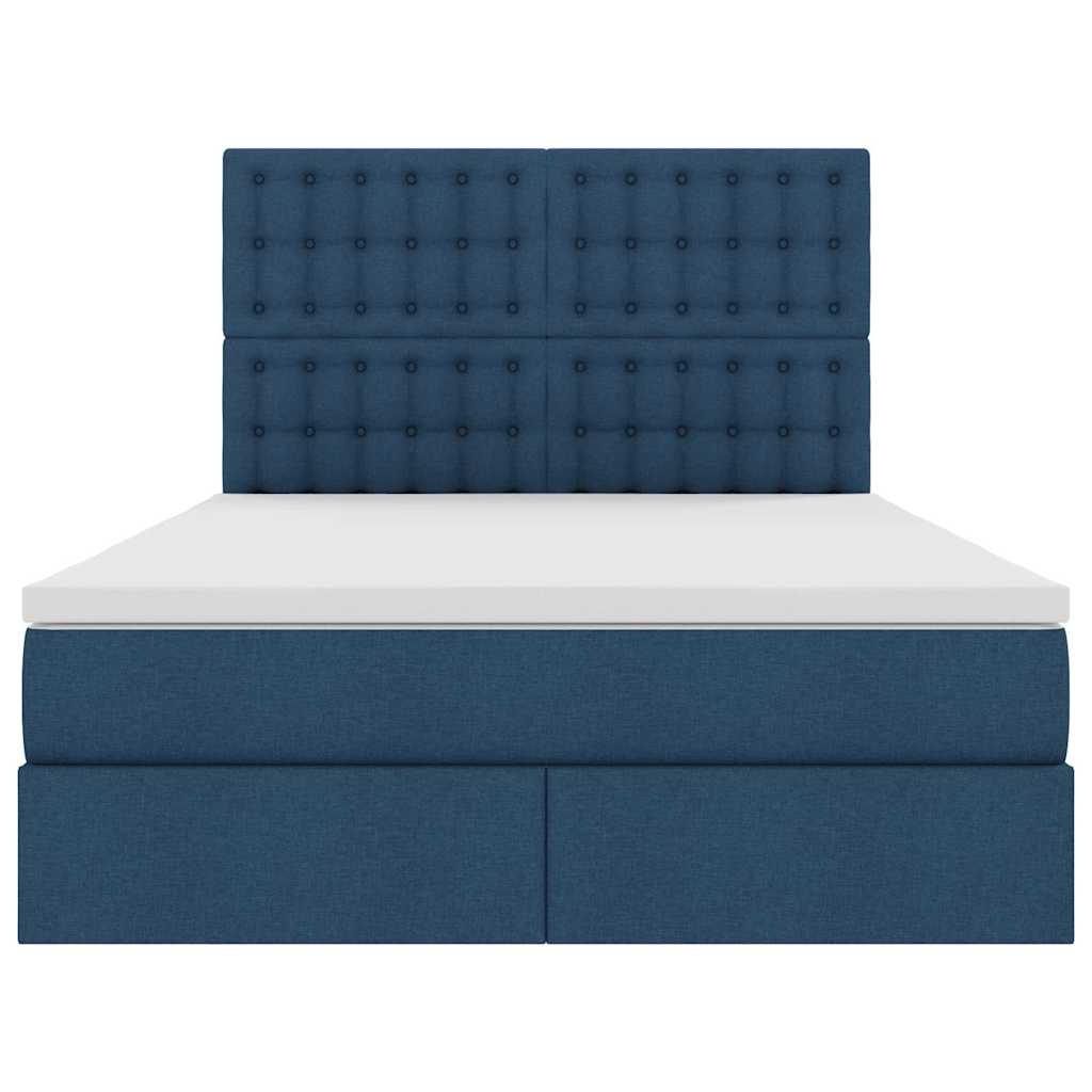 Opslag bed met matras met matras Blauw 140 x 190 cm Polyester
