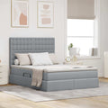 Opslag bed met matras Lichtgrijs 140 x 200 cm Polyester
