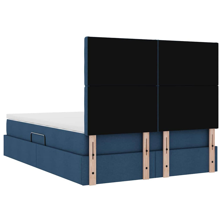 Opslag bed met matras met matras Blauw 140 x 200 cm Polyester