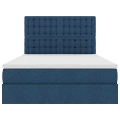 Opslag bed met matras met matras Blauw 140 x 200 cm Polyester