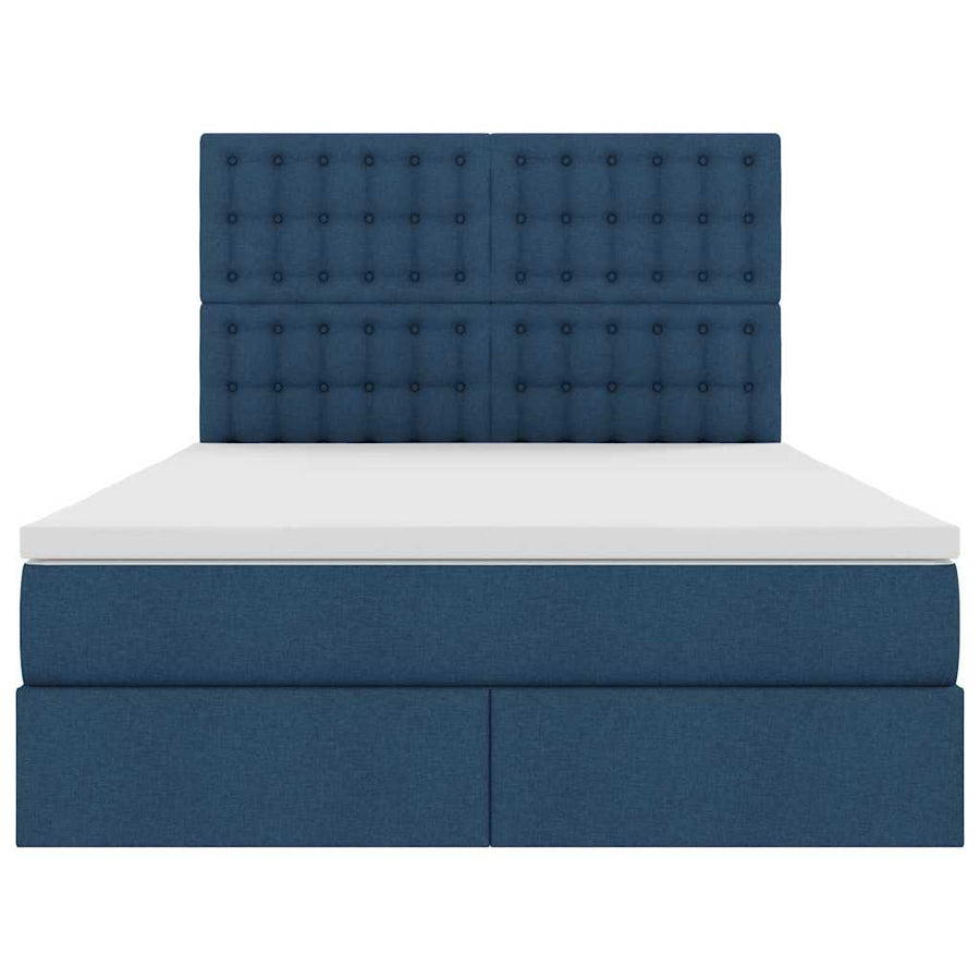 Opslag bed met matras met matras Blauw 140 x 200 cm Polyester
