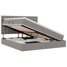 Opslag bed met matras met opslag Taupe 180 x 200 cm Nep Leer