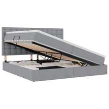 Opslag bed met matras Lichtgrijs 200 x 200 cm Nep Leer