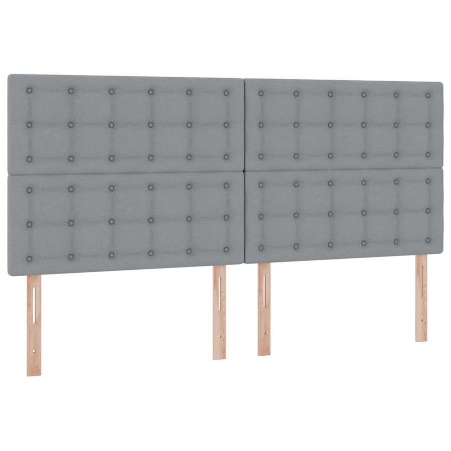 Opslag bed met matras Lichtgrijs 200 x 200 cm Nep Leer