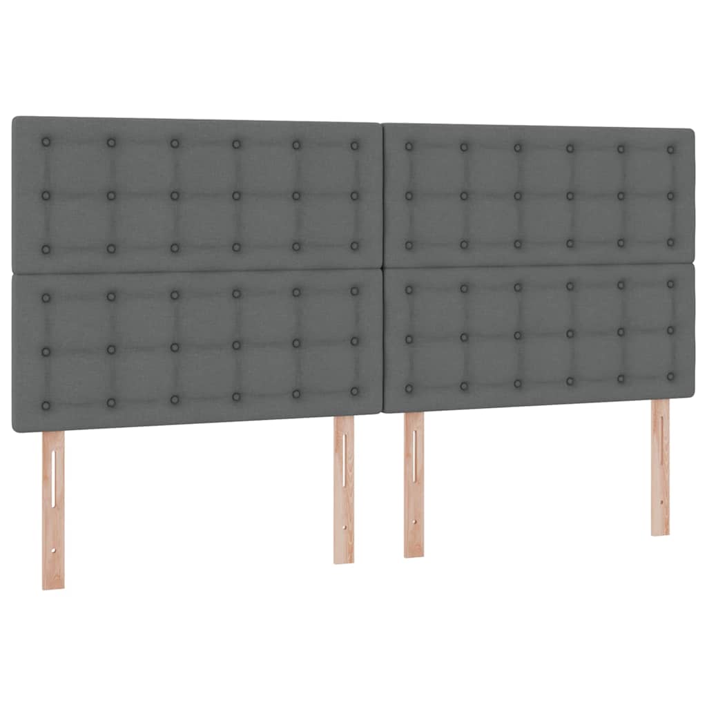 Opslag Bed Met Matras Polyester Donkergrijs 200 x 200 cm Knoppen