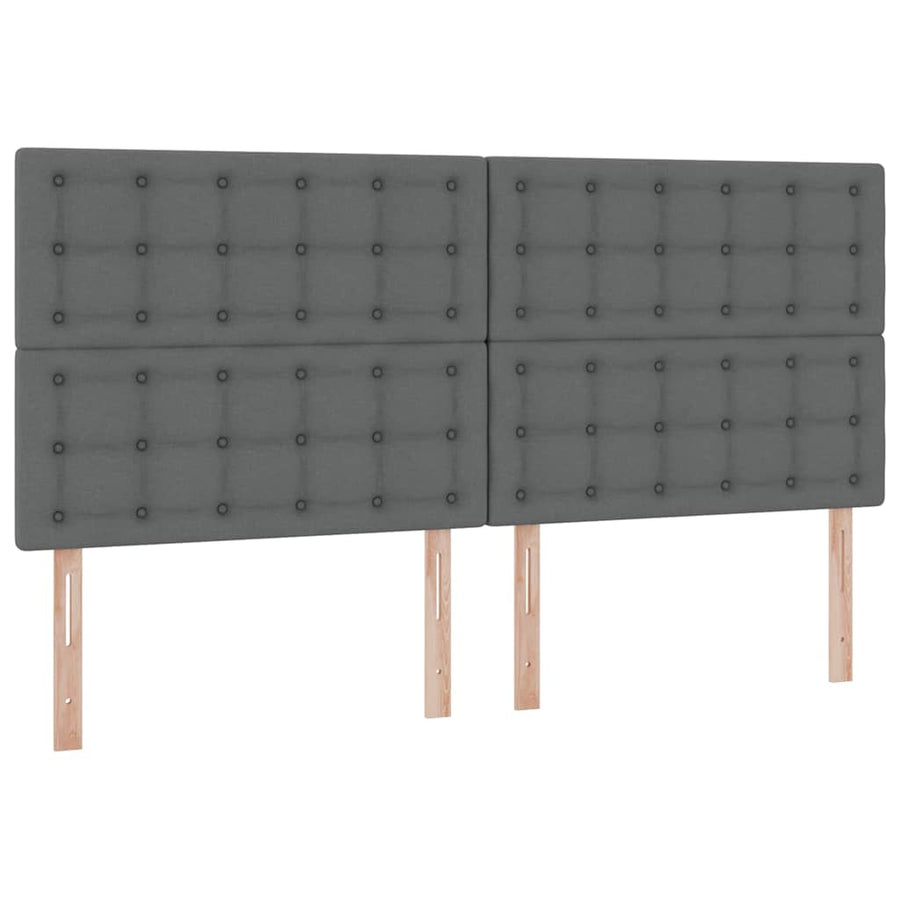 Opslag Bed Met Matras Polyester Donkergrijs 200 x 200 cm Knoppen