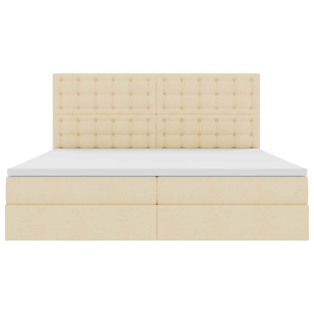 Opslag bed met matras met matras Crème 200 x 200 cm Polyester