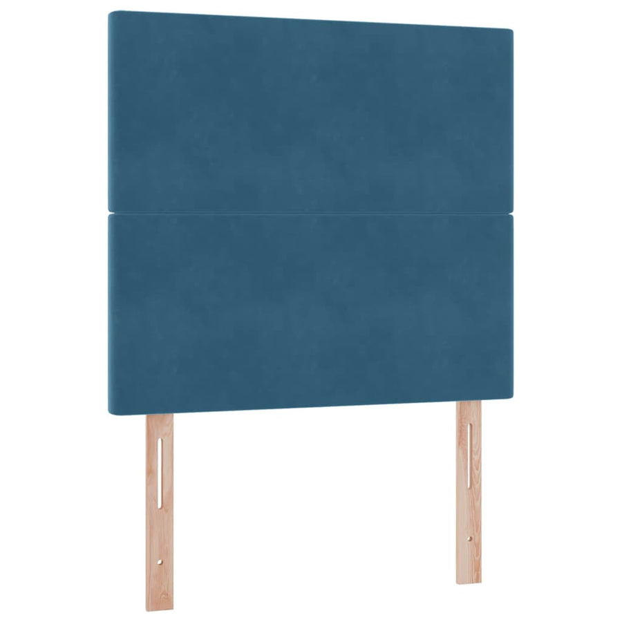 Opslag bed met matras Donkerblauw 90 x 190 cm Fluweel