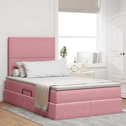Opbergbed met matras 120x200 cm roze fluweel