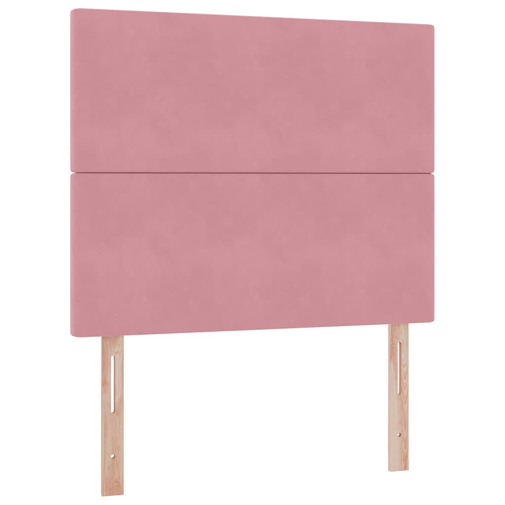 Opbergbed met LED met matras Roze 120 x 200 cm Fluweel
