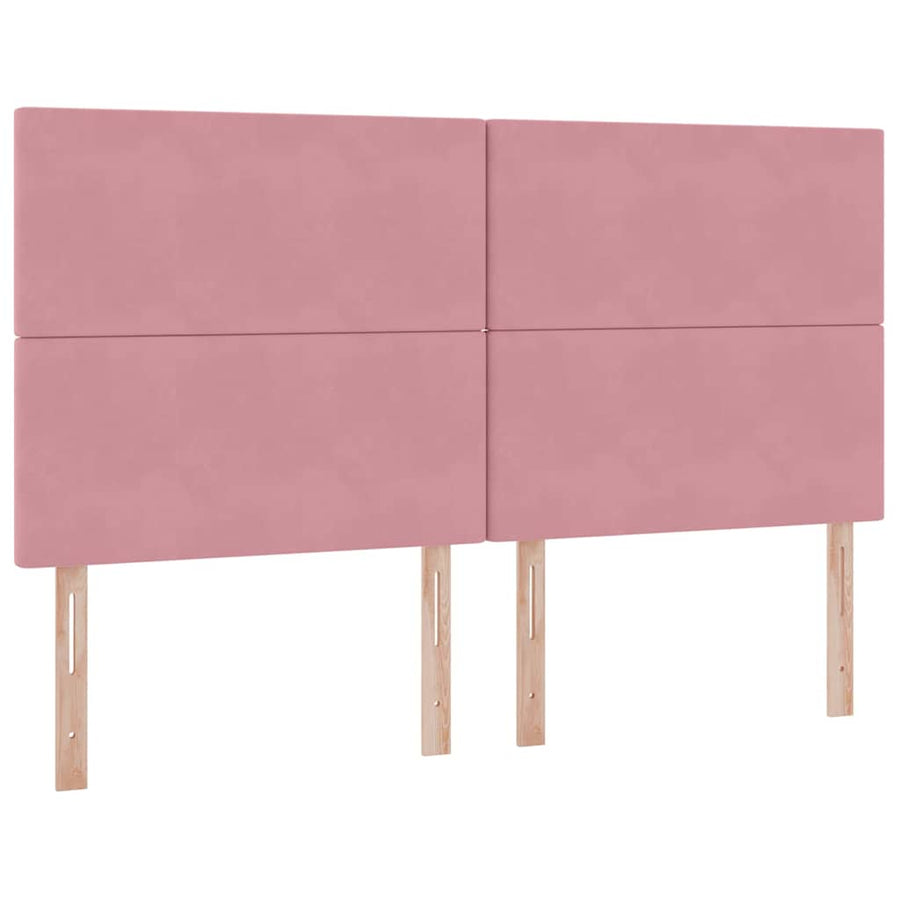 Opbergbed met LED met matras Roze 180 x 200 cm Fluweel
