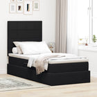 Storage Bed with Mattress Black 90 x 190 cm Velvet