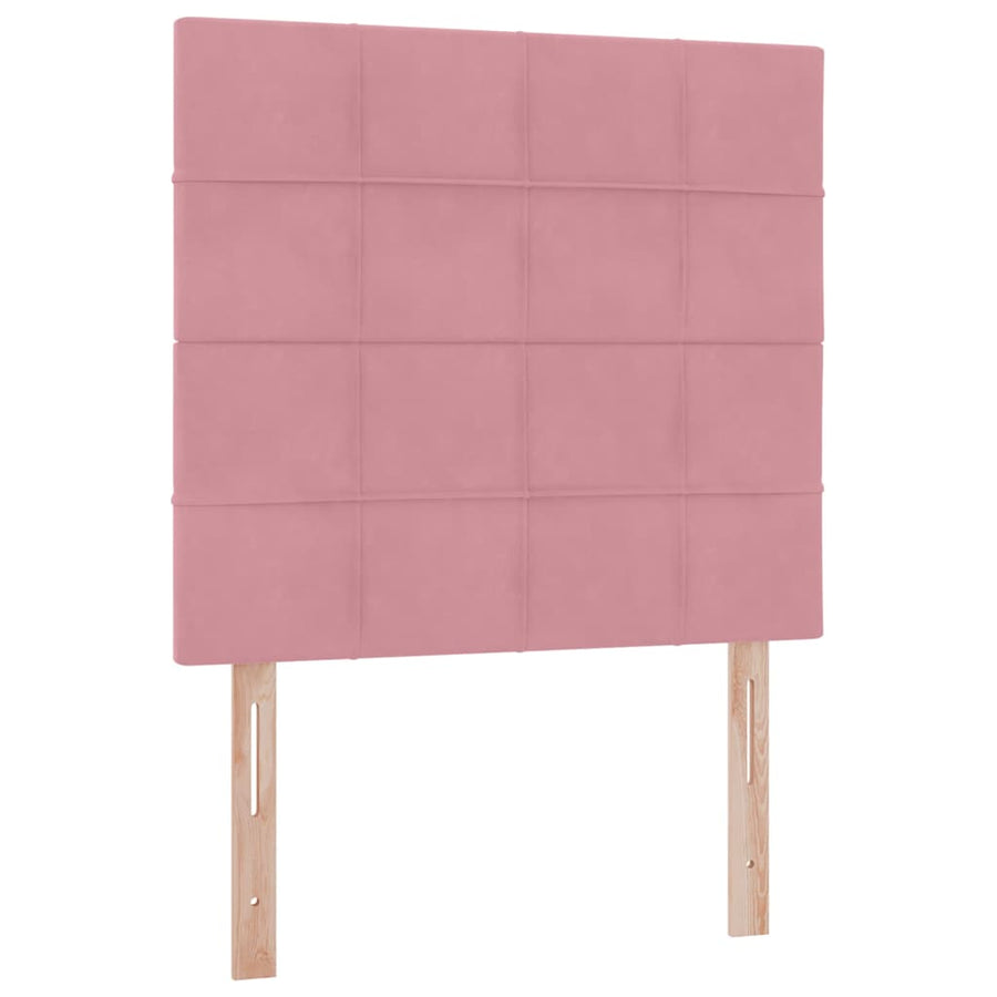 Opslag bed met matras met matras Roze 90 x 190 cm Fluweel
