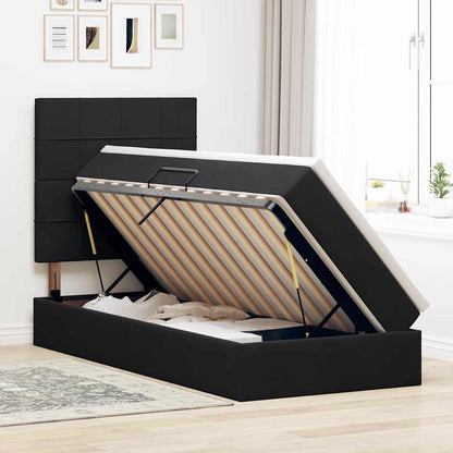 Opslag bed met matras met matras Zwart 100 x 200 cm Fluweel