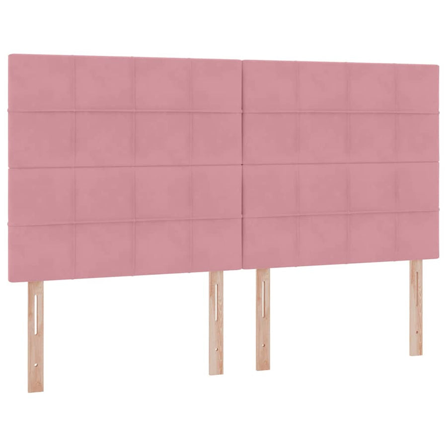 Opbergbed met LED met matras Roze 180 x 200 cm Fluweel