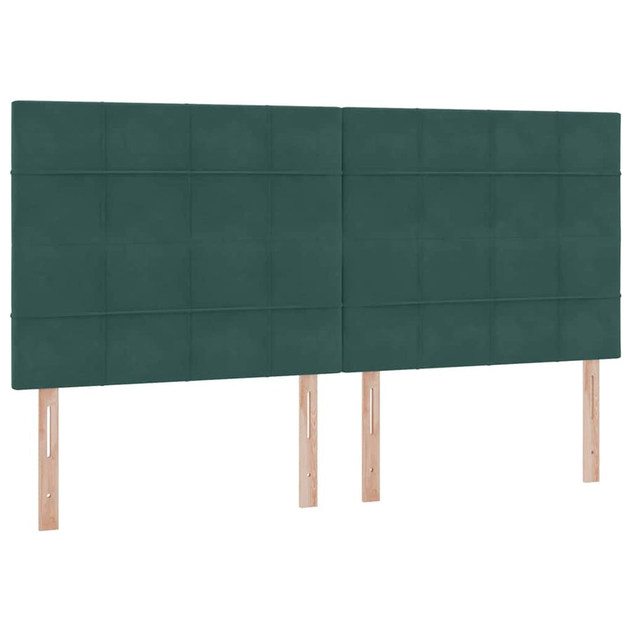 Opslag bed met matras Donkergroen 200 x 200 cm Fluweel