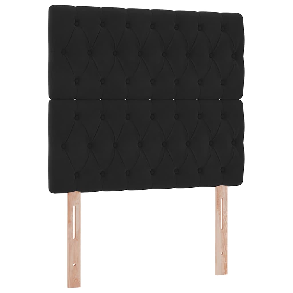 Opslag bed met matras met matras Zwart 90 x 200 cm Fluweel