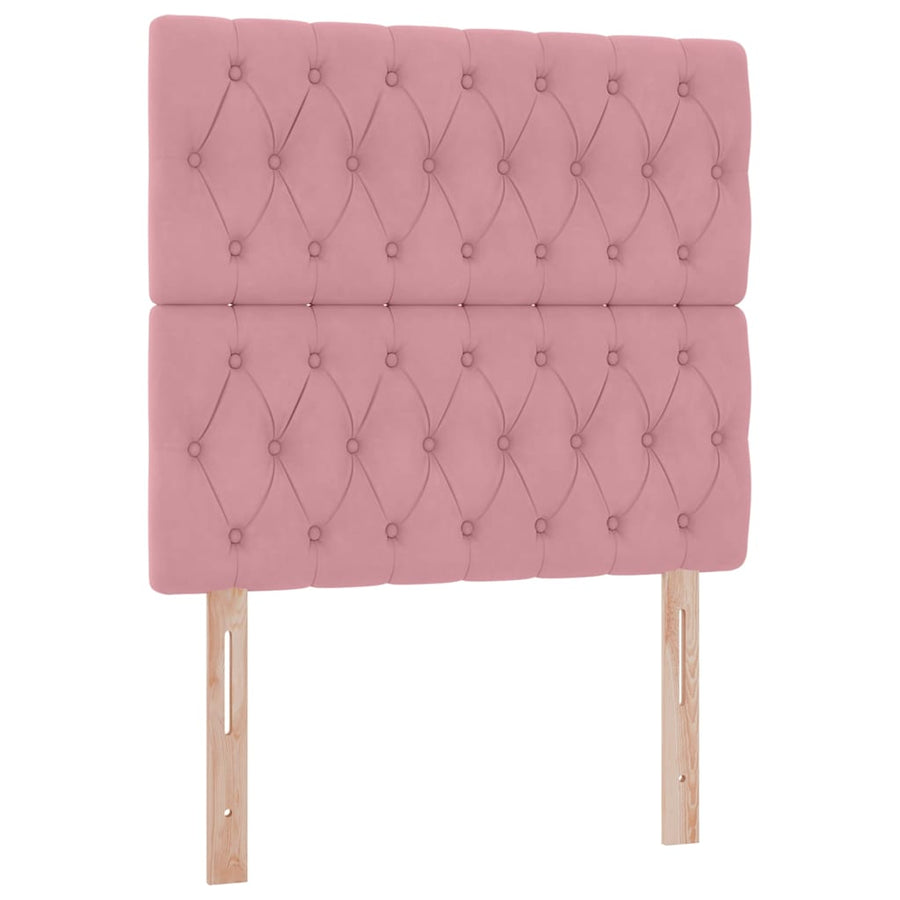 Opslag bed met matras met matras Roze 90 x 200 cm Fluweel