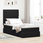 Storage Bed with Mattress Black 100 x 200 cm Velvet