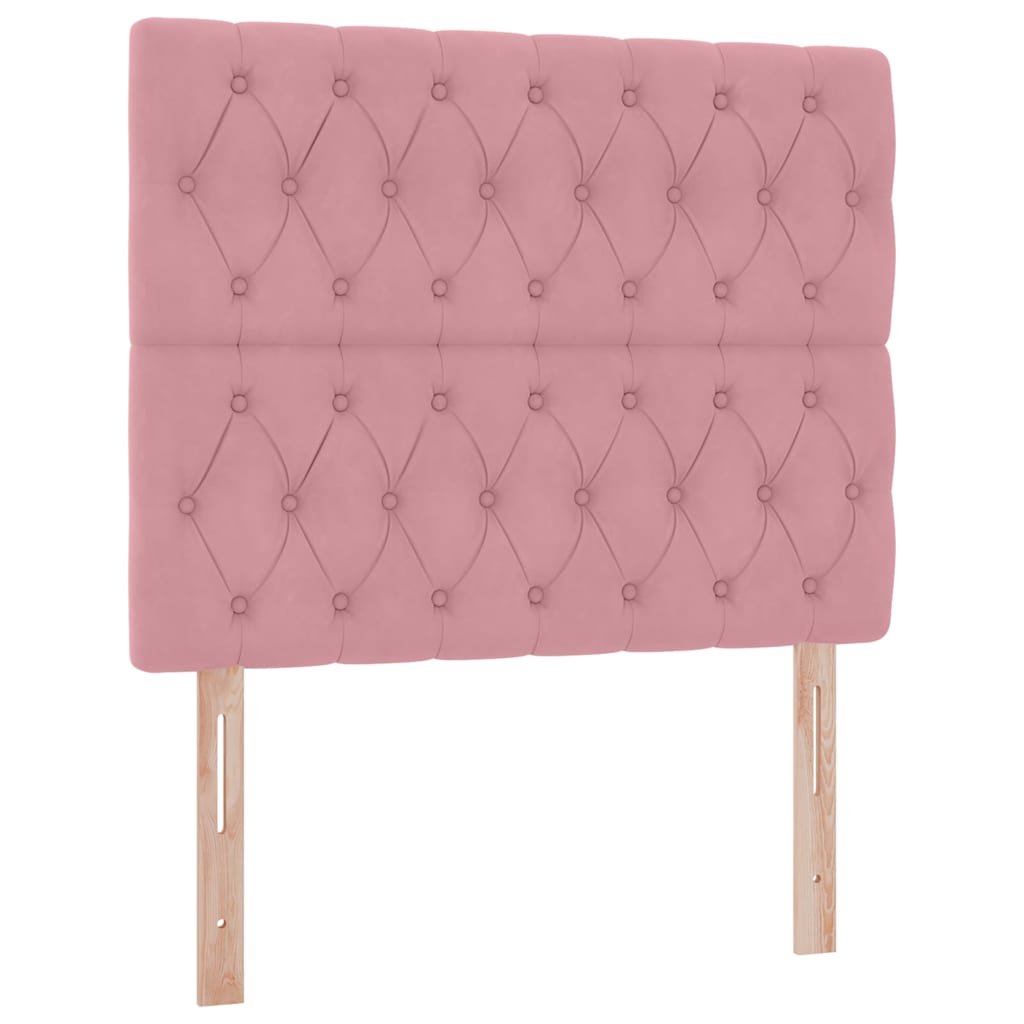 Opbergbed met LED met matras Roze 120 x 200 cm Fluweel