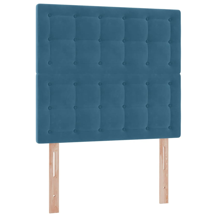 Opslag bed met matras Donkerblauw 90 x 190 cm Fluweel