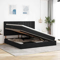 Opslag bed met matras met matras Zwart 200 x 200 cm Fluweel