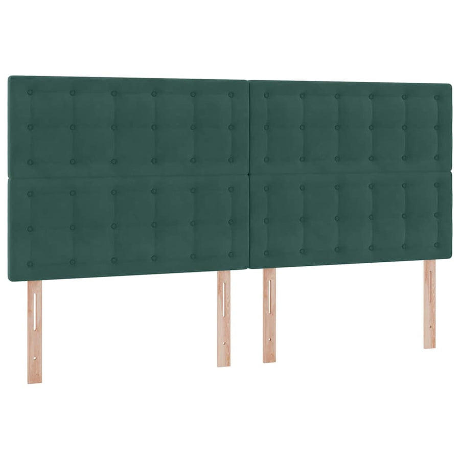 Opslag bed met matras Donkergroen 200 x 200 cm Fluweel