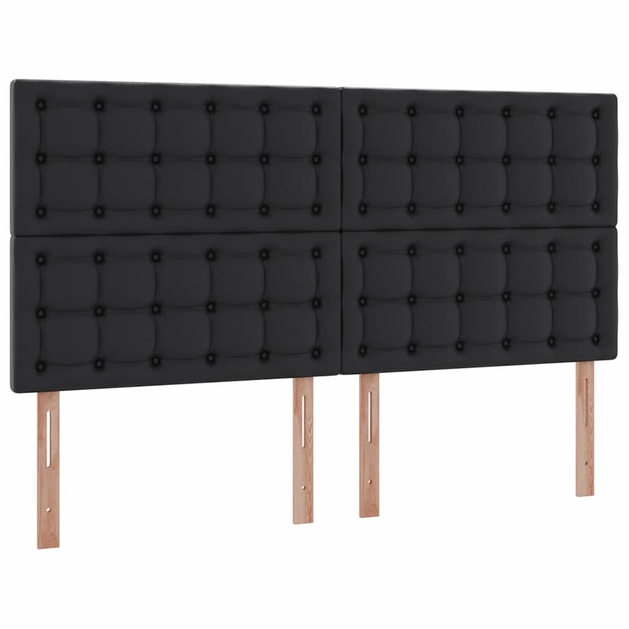 Opbergbed met matras met matras Zwart 200 x 200 cm Nep Leer
