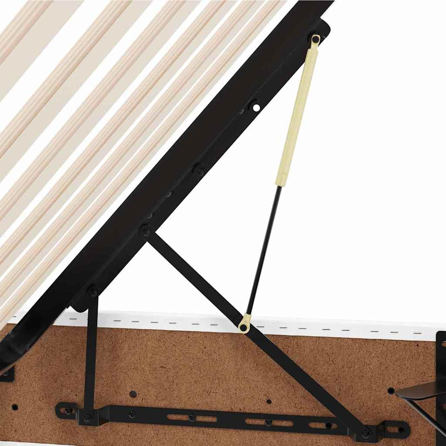 Opbergbed met matras met matras Puur Wit 200 x 200 cm Nep Leer