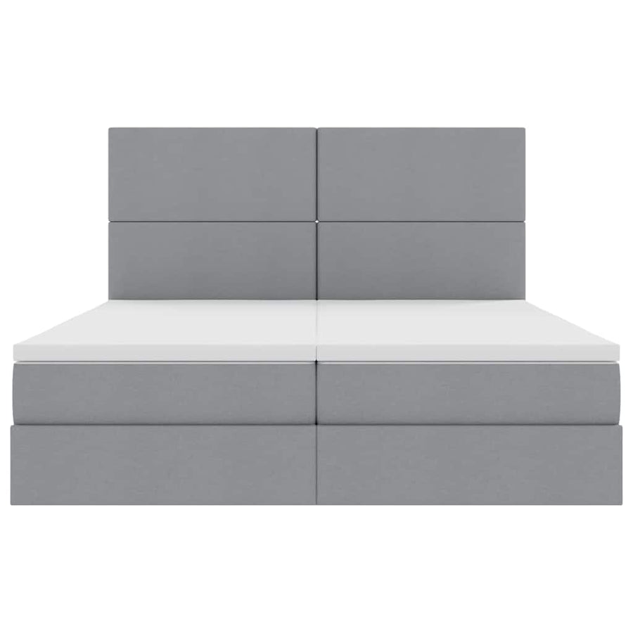 Opslag bed met matras Lichtgrijs 180 x 200 cm Nep Leer