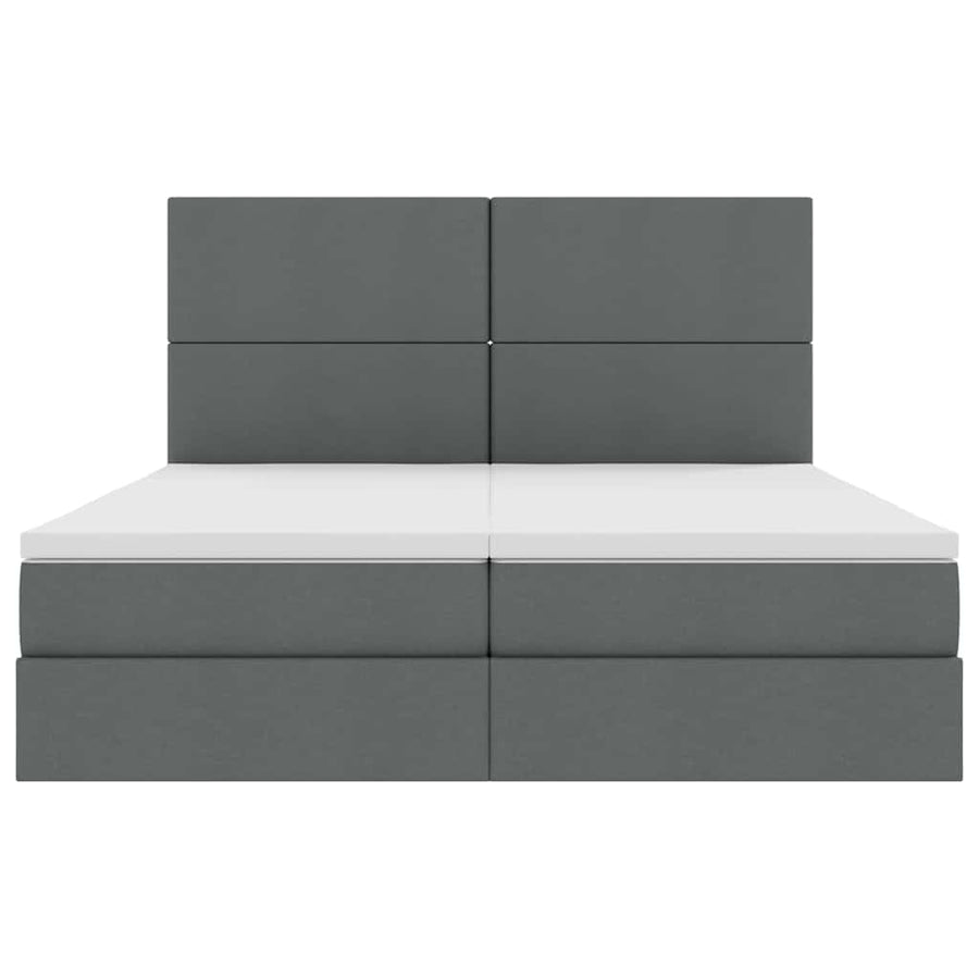 Opslag bed met matras Donkergrijs 180 x 200 cm Nep Leer