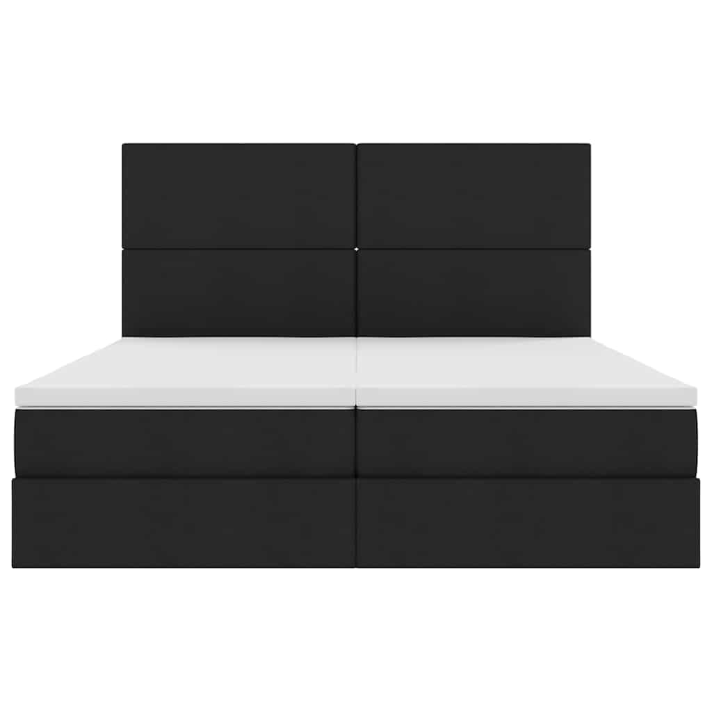Opslag bed met matras met opslag Zwart 180 x 200 cm Nep Leer