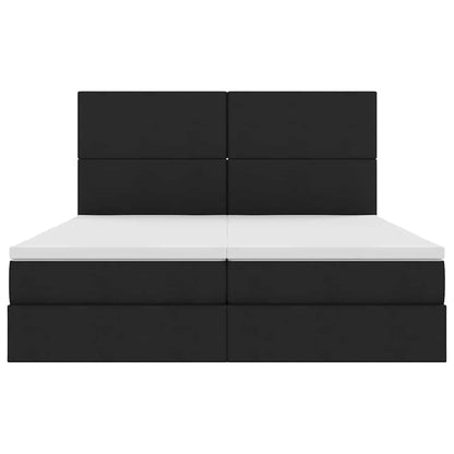Opslag bed met matras met opslag Zwart 180 x 200 cm Nep Leer